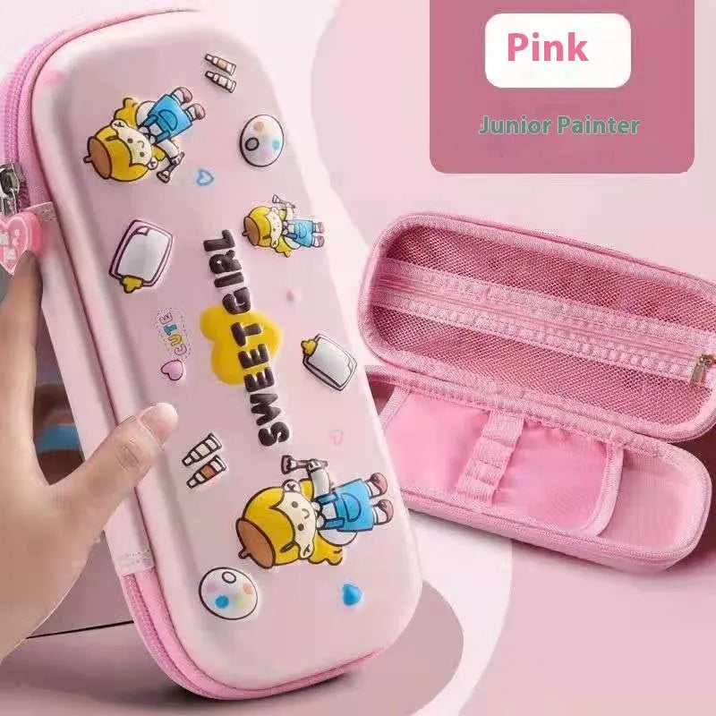 3D leather pencil case with sculpted spaceship design in multiple colour options