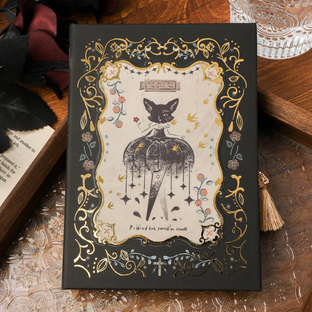 Retro Art THALO A5 notebook with 40g wood pulp paper, shown in A-Little Rabbit, Forest, and Red Fruit Temptation cover designs.