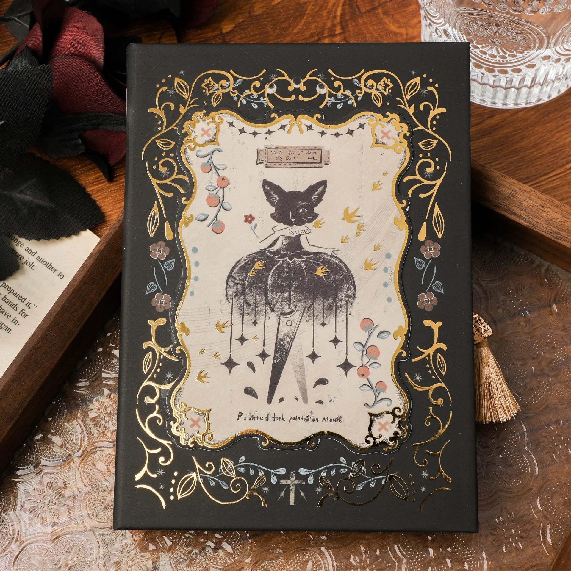 Retro Art THALO A5 notebook with 40g wood pulp paper, shown in A-Little Rabbit, Forest, and Red Fruit Temptation cover designs.