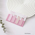 Set of four magnetic Morandi colour block bookmarks showing different colour options