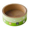 Large round cat scratch board with deep pits in corrugated paper, available in 45cm and 50cm sizes