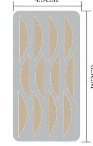 No glue eyelid stickers in non-woven fabric showing three size options L, M, S for household eyelid enhancement