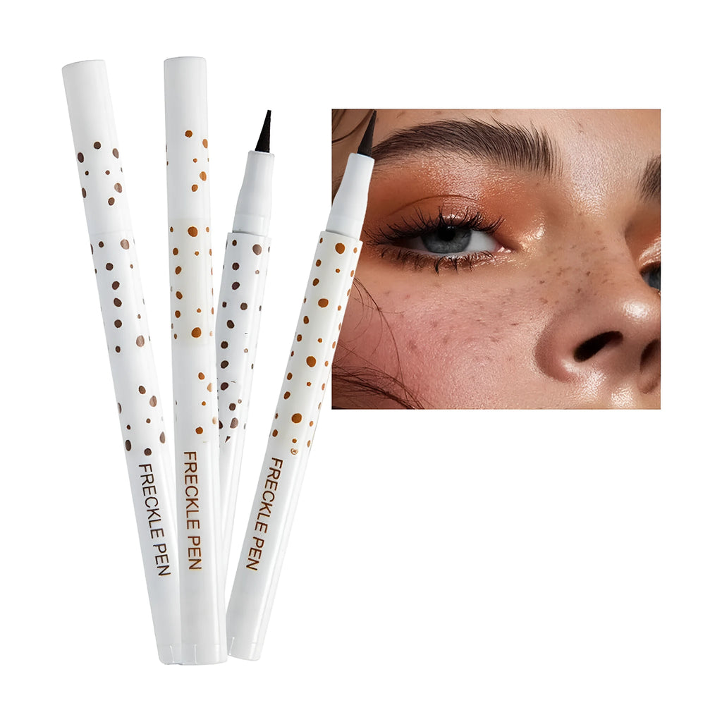 Dark brown freckle pen cosmetic marker for natural face and body makeup