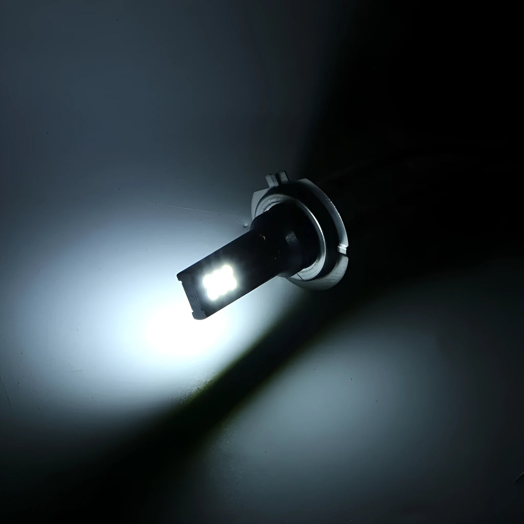 H7 110W LED fog light bulb with 12 SMD 3030 LEDs for car headlight replacement
