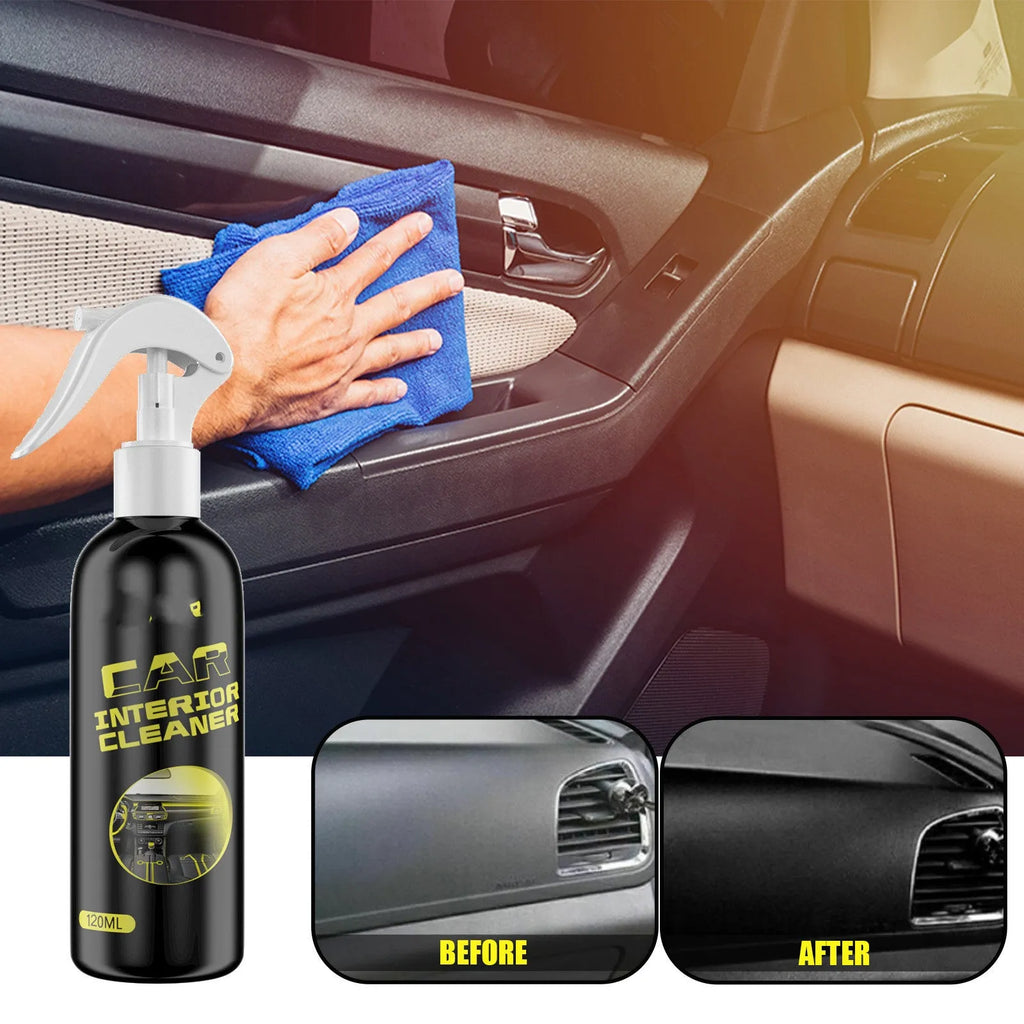 120ml bottle of car interior cleaner for leather and dashboard surfaces