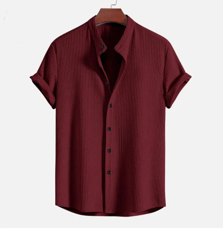 Mens loose short sleeve shirt in multiple colours with Asian sizing options