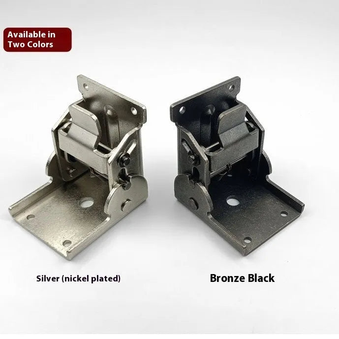Furniture foot folding hinge with 0-90 degree adjustment in multiple electroplated finishes