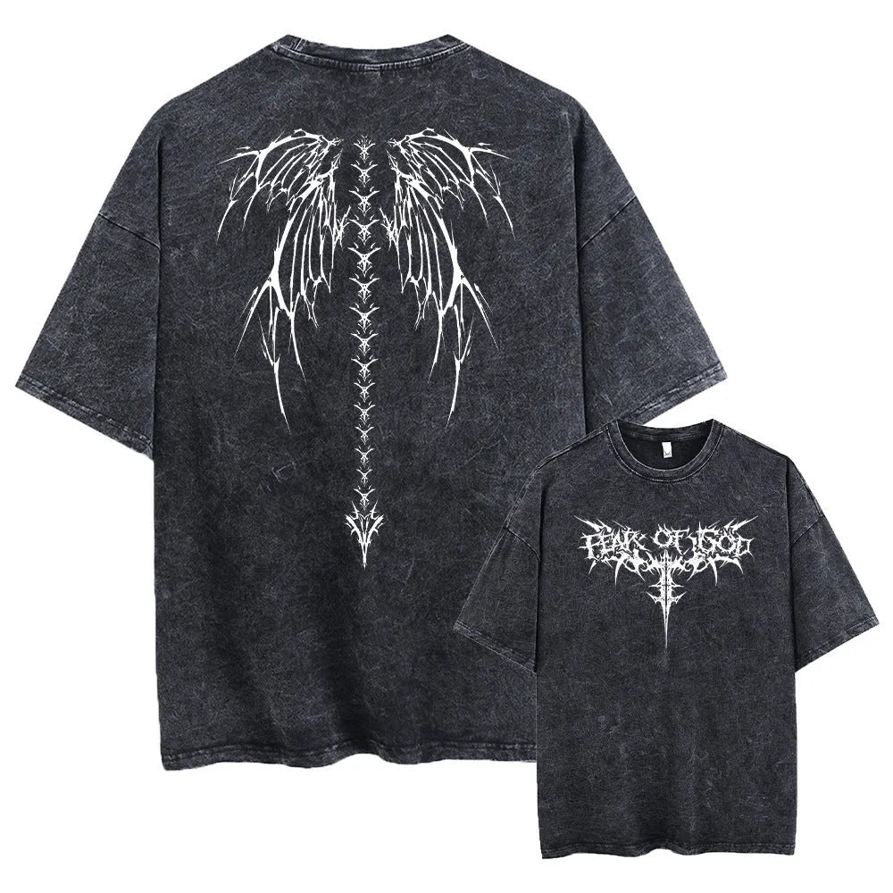 Men's oversized loose fit cotton t-shirt with drop-shoulder short sleeves in various colours