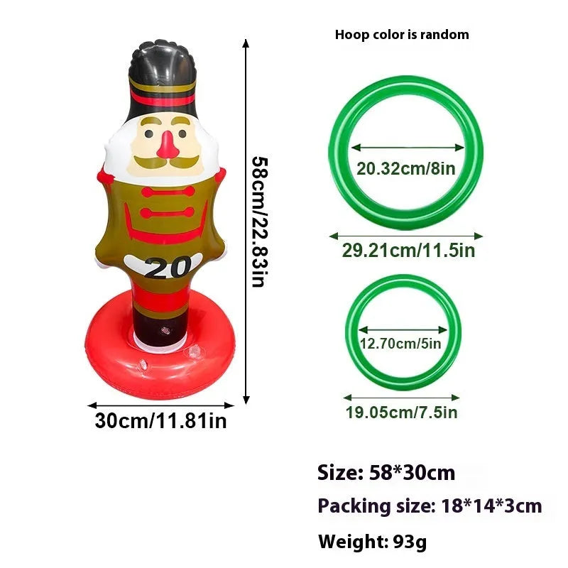 PVC inflatable throwing toy showing octopus, antlers, witch hat, spider, Santa Claus, and rabbit ear styles for Ghost Festival games