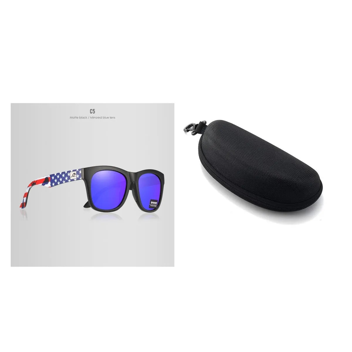 Thickened polarised sunglasses with TAC lenses and PC frame in assorted colours.