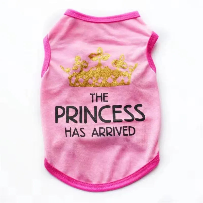 Cotton dog vest for spring and summer wear in casual style with colour options