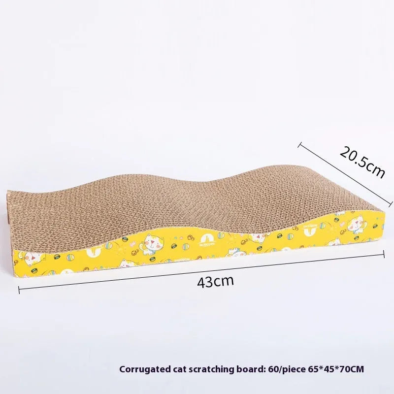 Cat scratch board with corrugated paper surface in simple style design