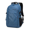 Casual plaid polyester computer backpack with curved shoulder strap in 18-inch size