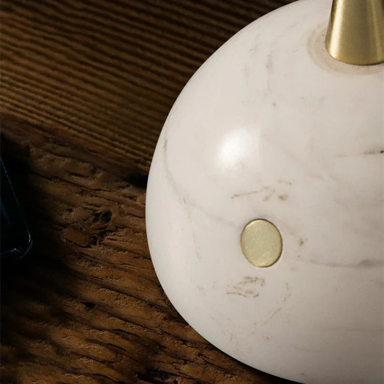 Modern glass lampshade desk lamp with touch dimmer switch showing adjustable 6W-10W power settings