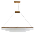 Modern minimalist glass pendant lamp with iron body in three hanging lengths