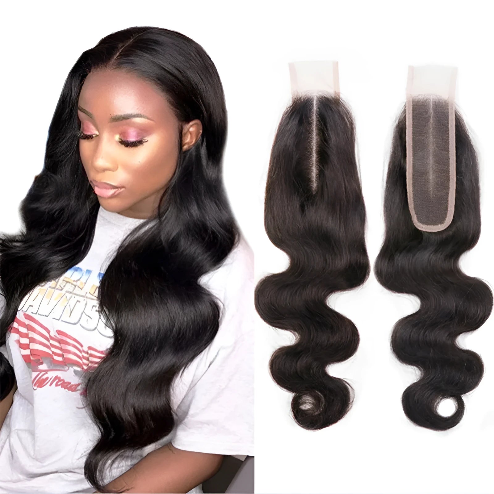 Natural color straight human hair wig available in lengths from 8 to 20 inches for ladies.