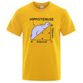 Hippotenuse Opposite Adjacent printed cotton T-shirt in loose fit style available in multiple colours