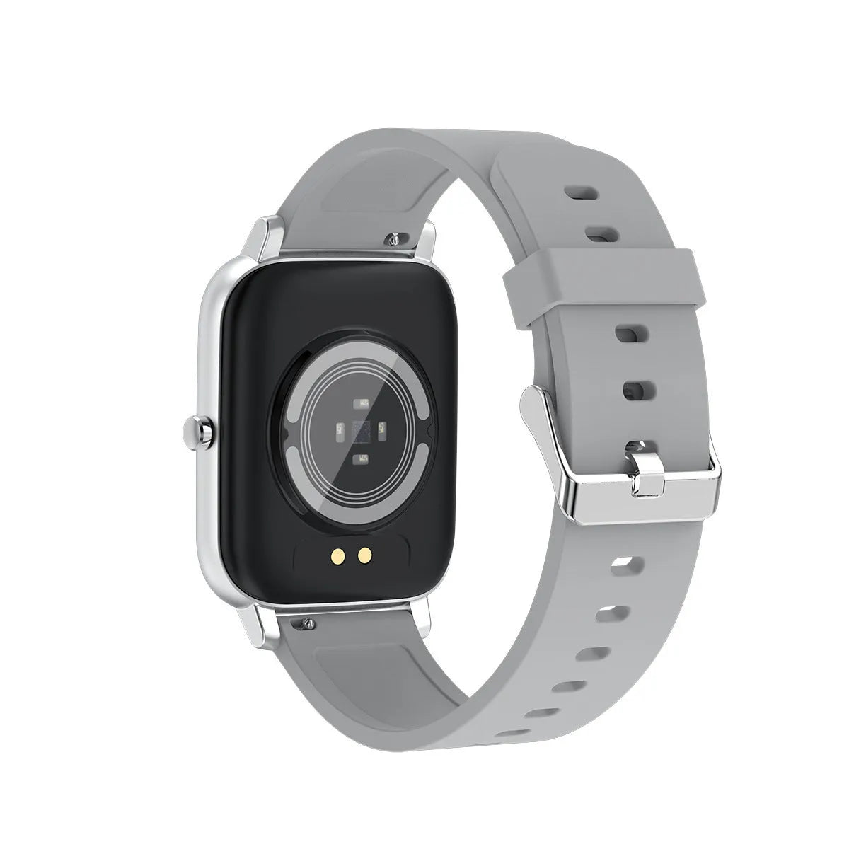 H80 smart watch with black silicone strap showing ECG and blood oxygen monitoring on its 1.69-inch touch screen