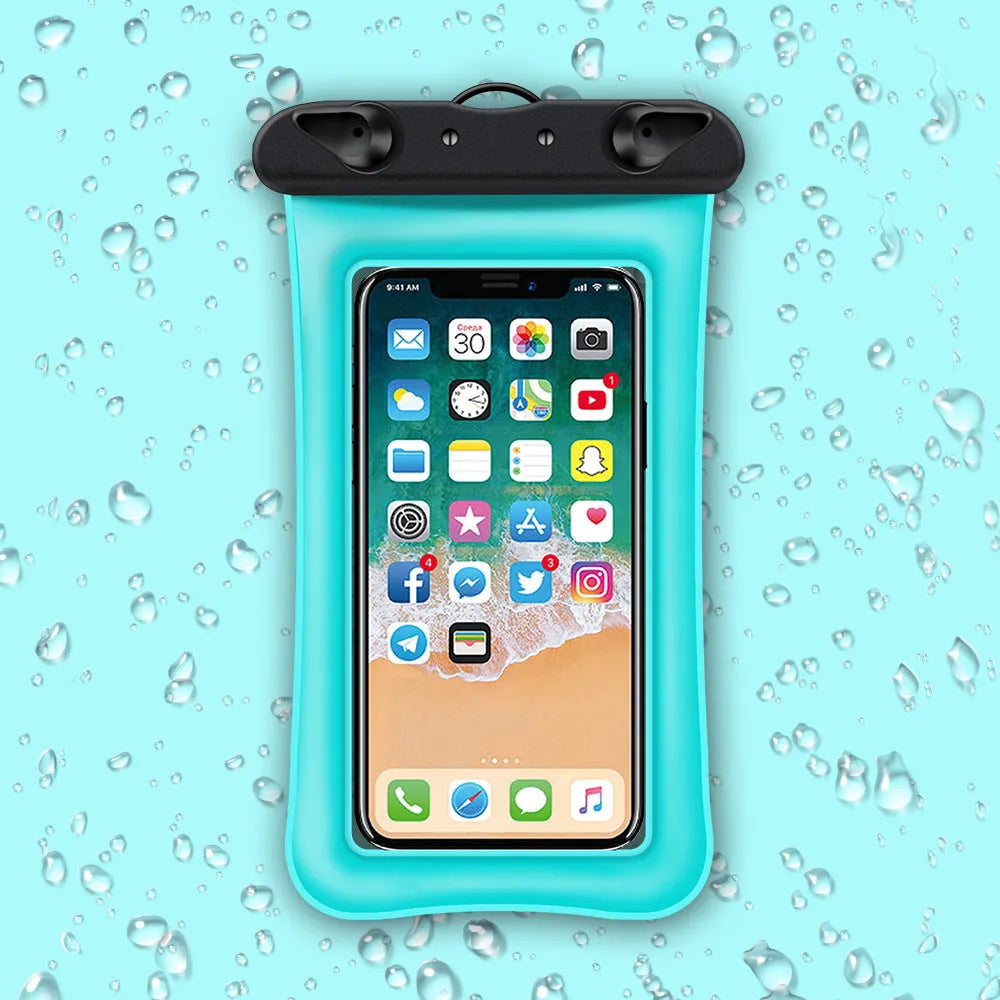 Waterproof phone pouch with 45cm rope in various colour options