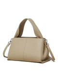 Women's retro texture cowhide messenger bag in horizontal square shape with shoulder strap