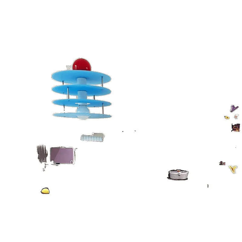 Modern macaron-shaped PH5 chandelier with a frosted shade, shown in a restaurant setting.