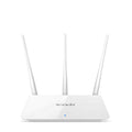White wireless router for home broadband with dual-band 2.4GHz and 5GHz support.