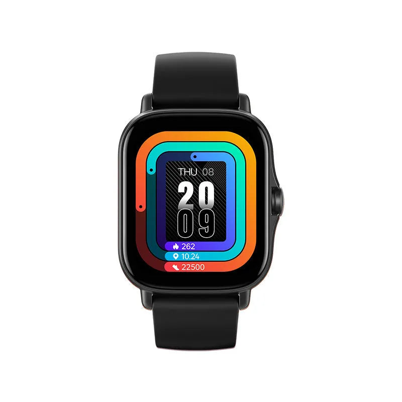 GT20 smartwatch with alloy case and silicone strap showing touch screen display