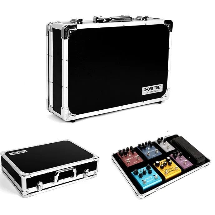 Heavy-duty black aviation flight case for T-EC8 trumpet with aluminium corner reinforcements.