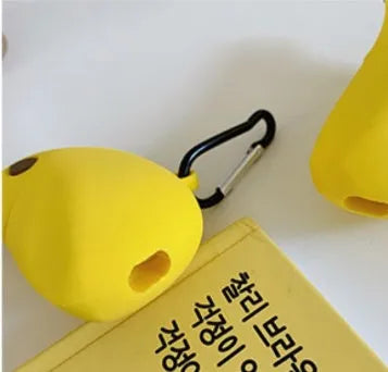 Banana yellow silicone protective case for Apple AirPods Pro wireless headphones