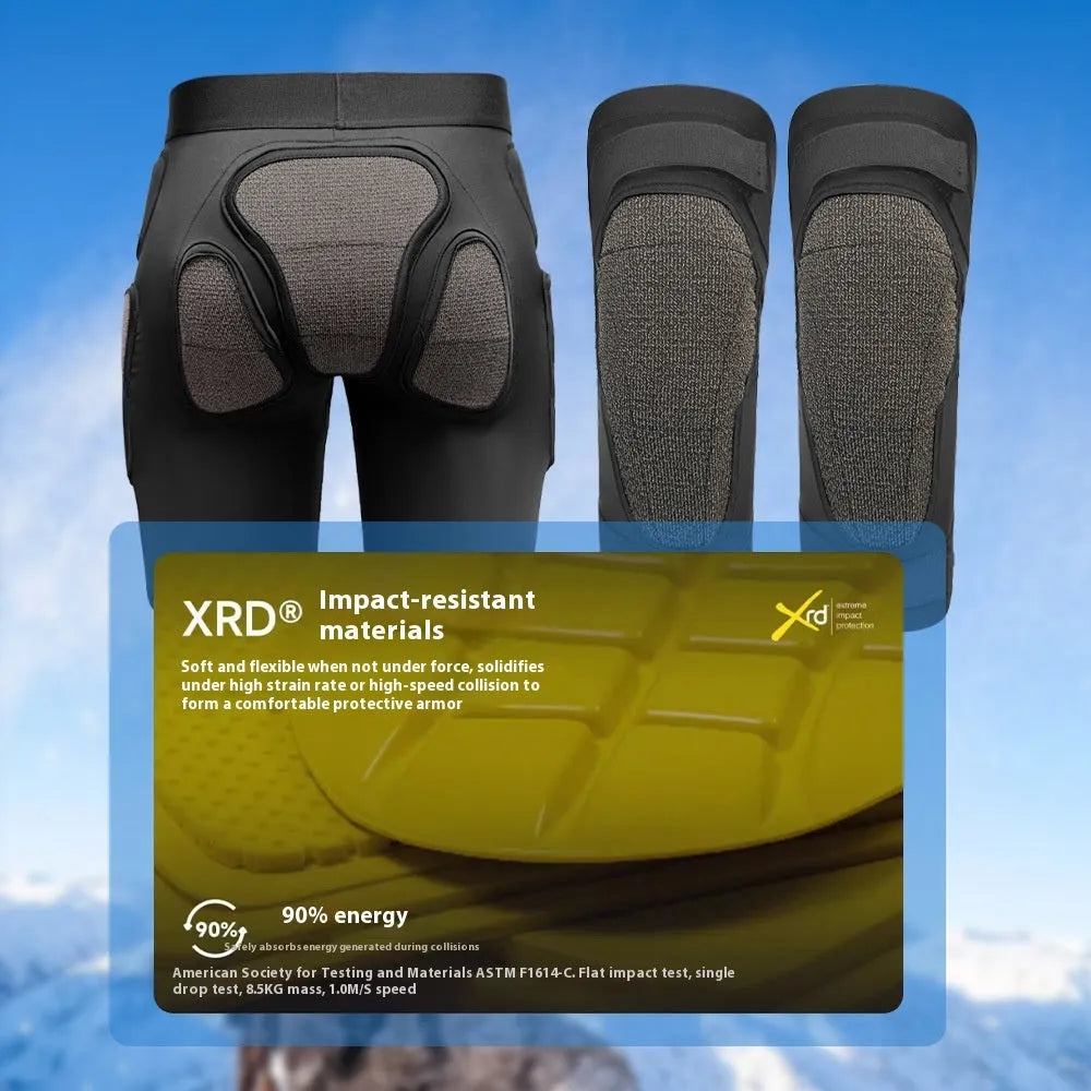Ski protective gear anti-fall pants hip pad knee pad inner wear cushion in S M L XL sizes
