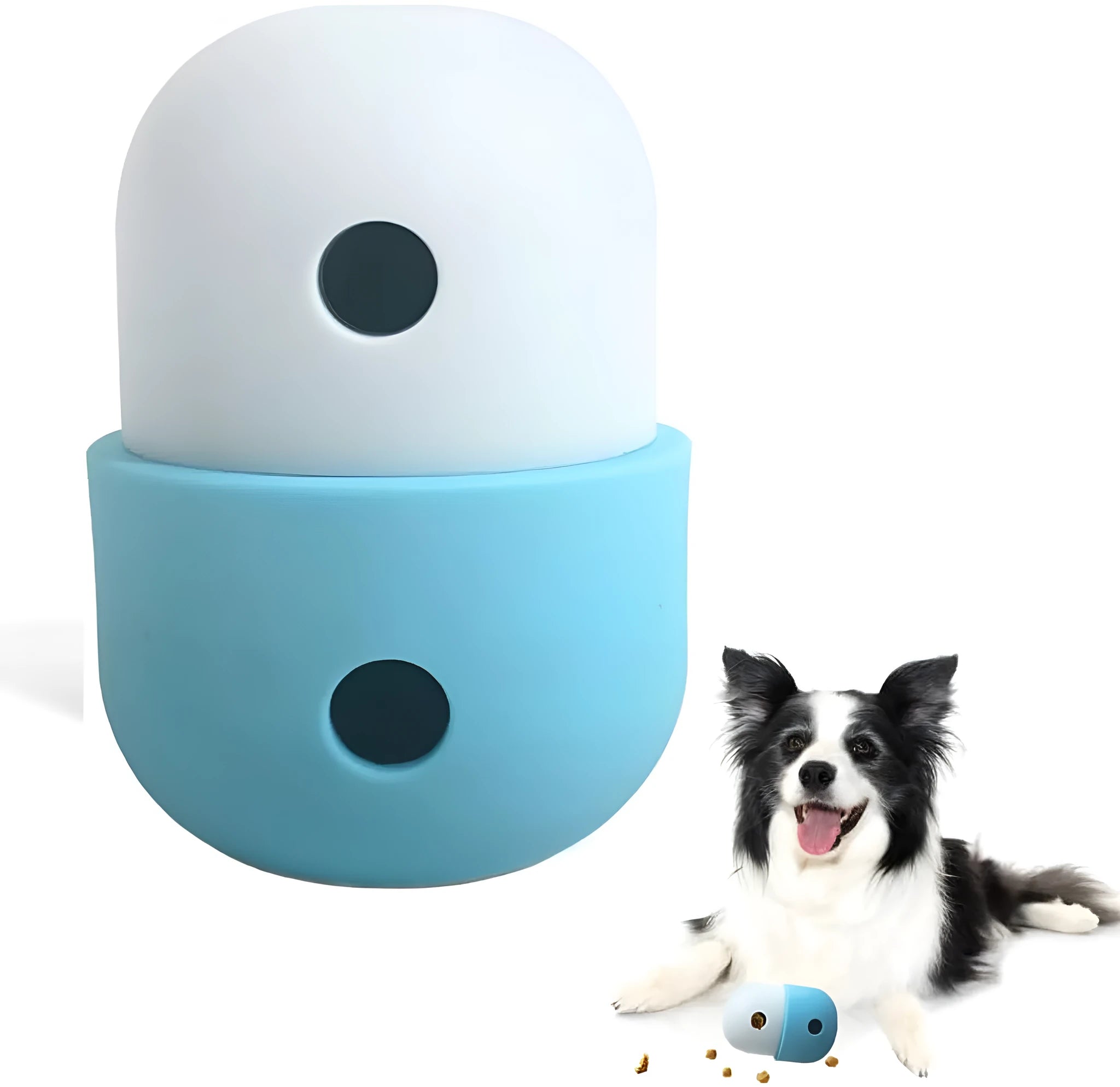 Food grade silicone dog treat puzzle toy in yellow with green colour for small medium dogs