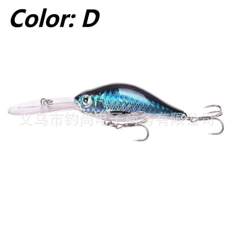 Floating rock little fat man mino fishing lure measuring 10.5cm with deep diving long tongue board