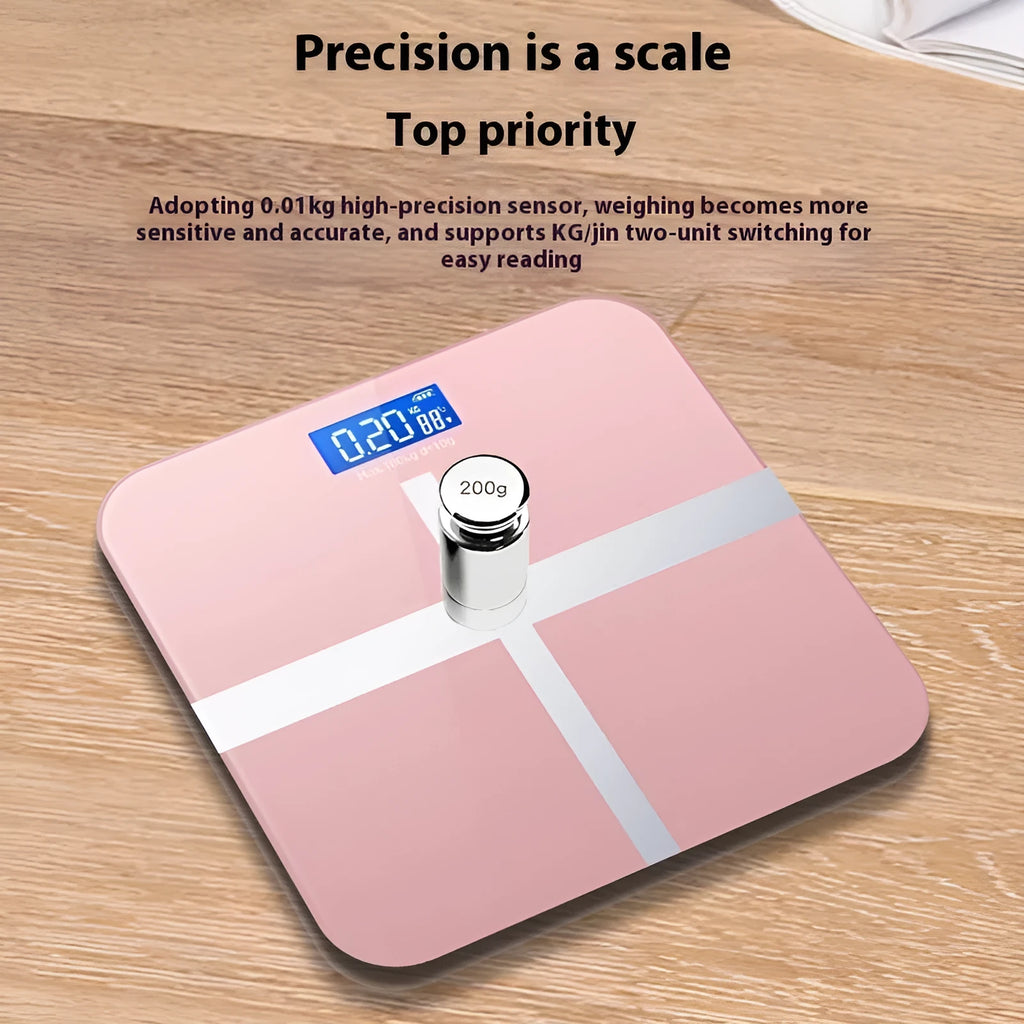 Digital bathroom weighing scale in Cross Ice Crystal White finish with 26x26 cm platform