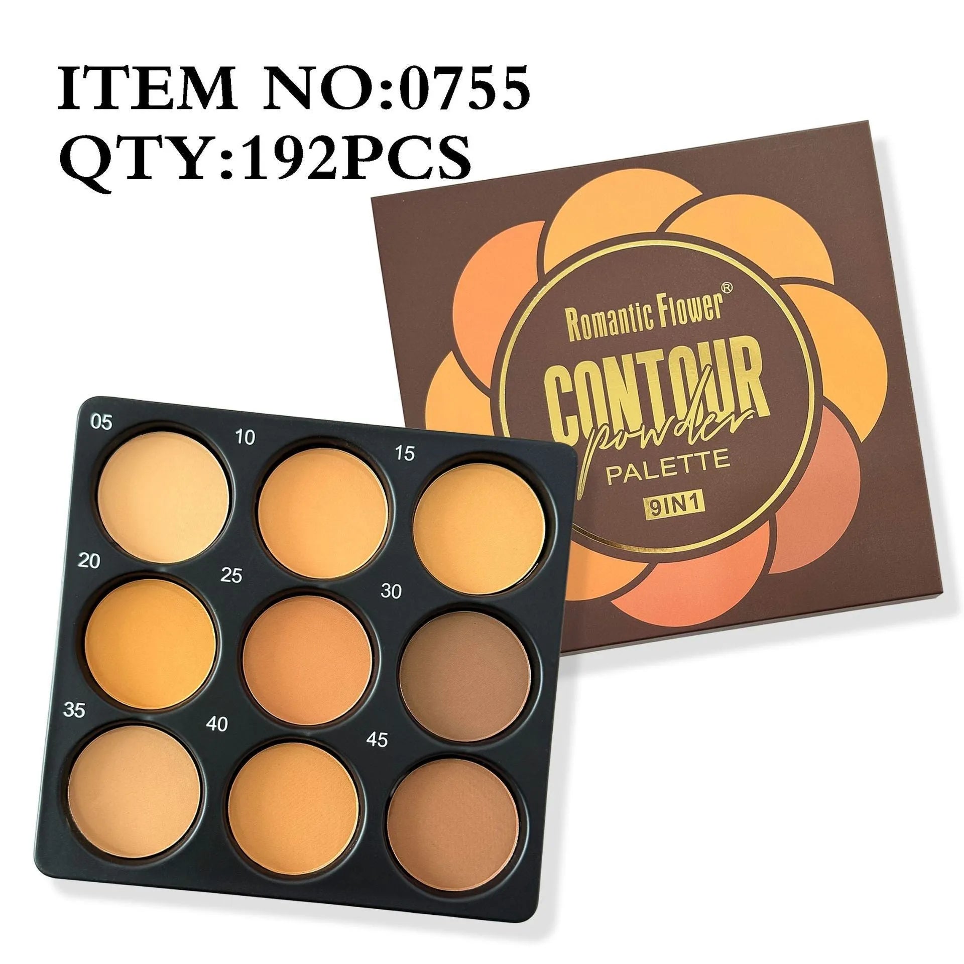 Dark matte eyeshadow palette with nine waterproof colours for punk and INS style makeup