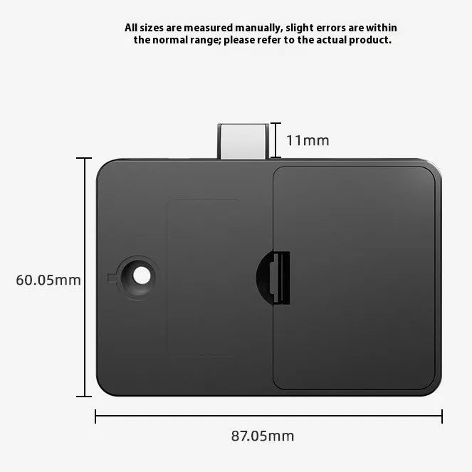 Punch-free invisible electronic drawer lock with key and removable card system