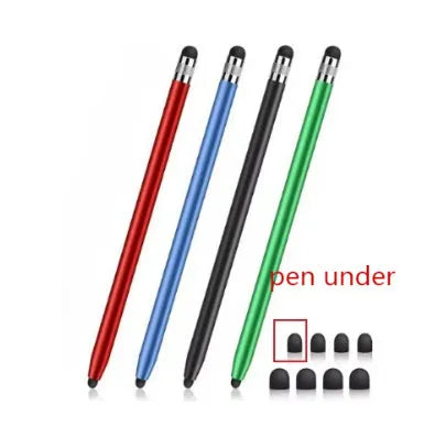 Metal two-in-one touch screen pen for tablets and smartphones in multiple colour options