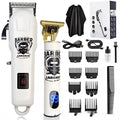 USB rechargeable hair clipper with stainless steel cutter head and 4 grooming attachments