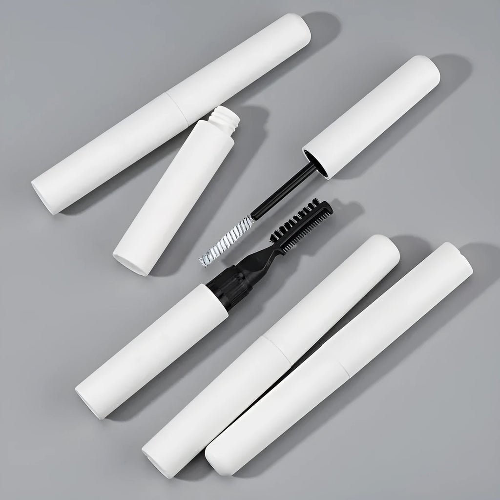 One Brush Molding Shaping Natural Wild Eyebrow Liquid in white and pink options