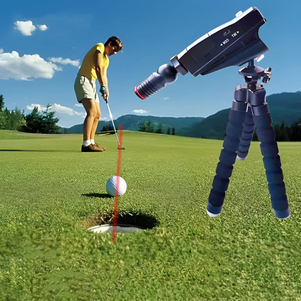 Golf putter laser aiming instrument accessory showing four style configuration options