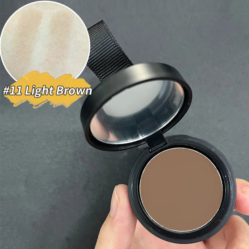 Hairline powder for shadow gap repair with 14 colour classifications including ash brown, auburn, black, and dark blonde