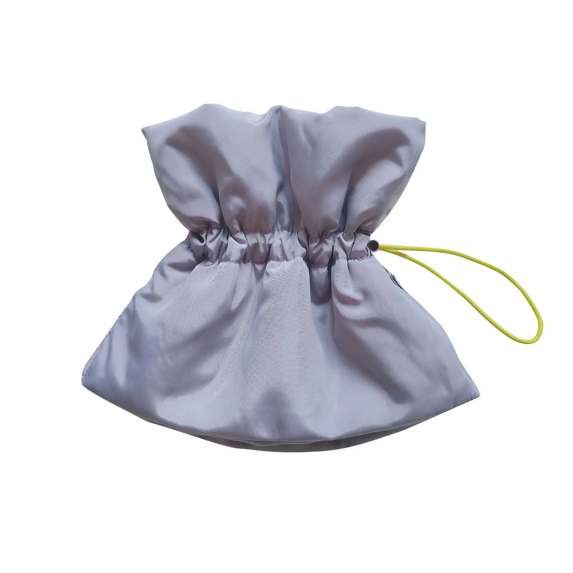 Soft blue adjustable Elizabethan recovery collar for a cat on a plain background.
