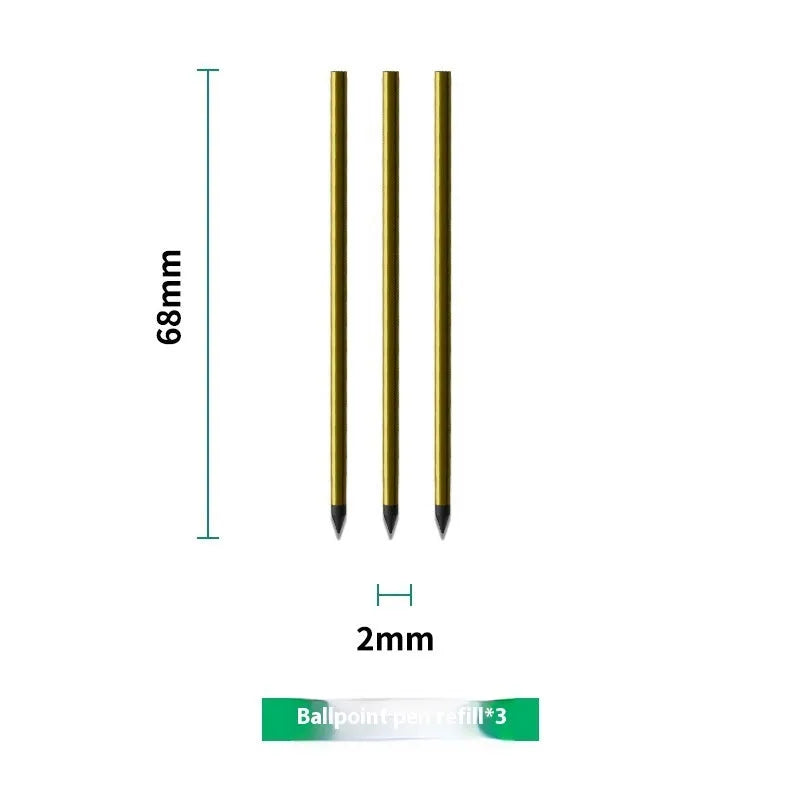Loose leaf spiral notebook core replacement pack with paper and metal-core pen refills
