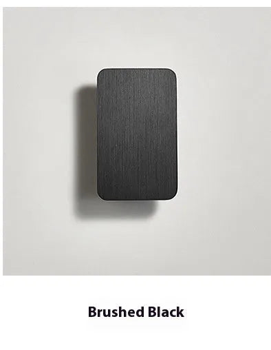 Modern minimalist LED wall lamp in black finish with three light colour options