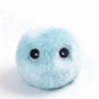 Interactive cat toy ball producing animal sounds when touched, available in blue, pink, and yellow