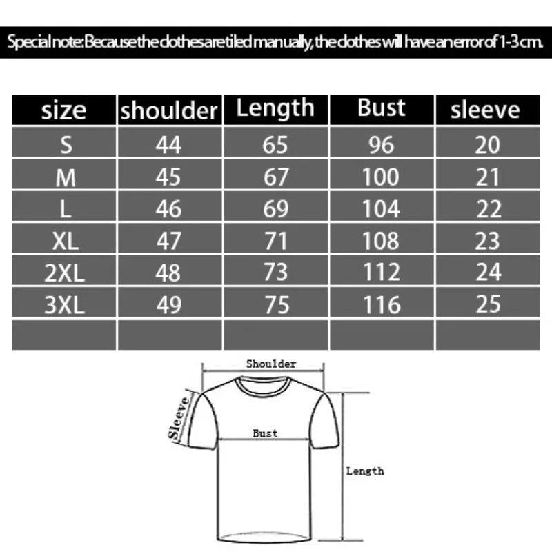 Black men's t-shirt with 3D printed cartoon design, loose fit, short sleeves, round neck
