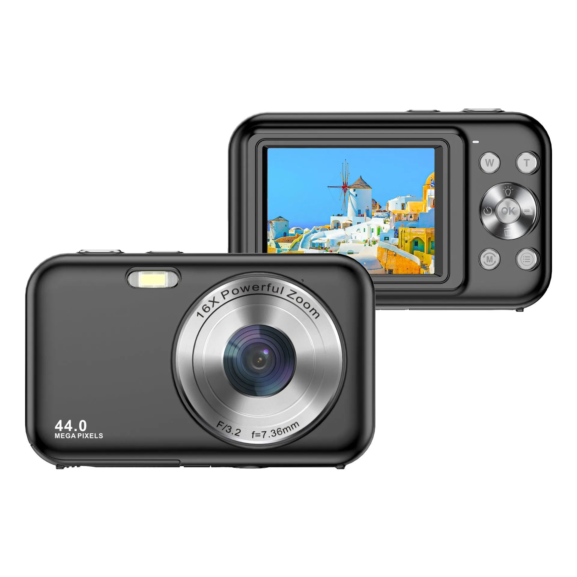 Digital children camera in black, green, pink or purple with 2.4-inch screen