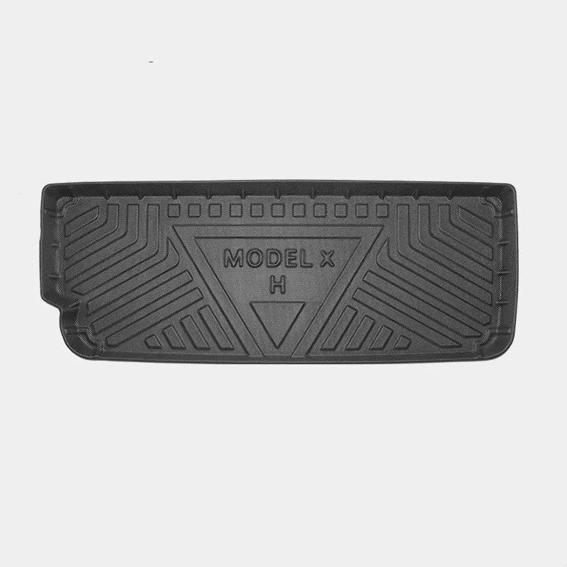 Waterproof TPE rubber car mats for Tesla Model X with tailbox cushion and foot pads