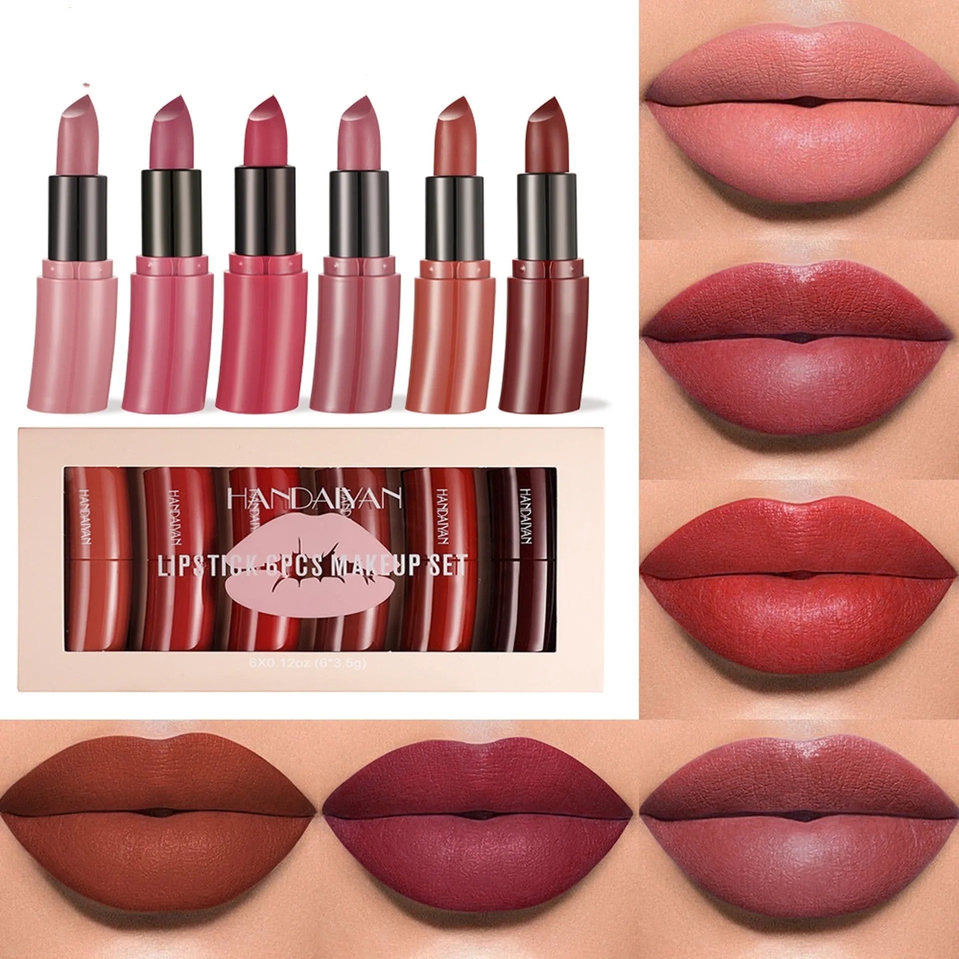 Matte lipstick kit with Arc Lipstick Kit range of shades for long-lasting natural three-dimensional lip colour