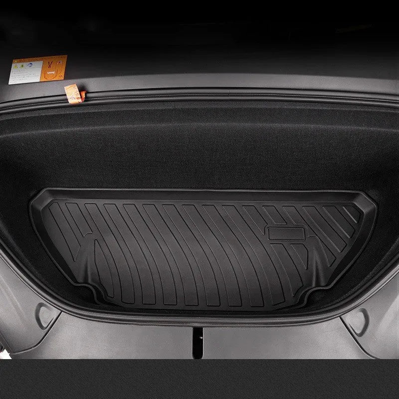 Tesla rubber floor mats with TPE footrest for Model 3, Y, S, and X vehicles