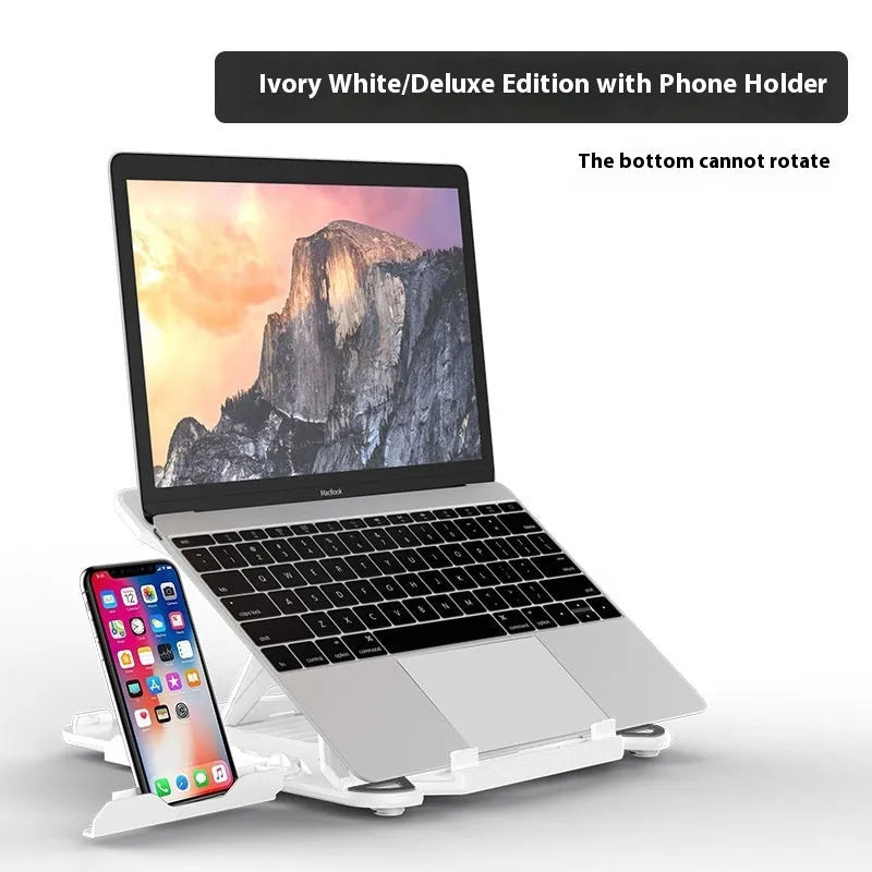 ABS plastic laptop cooling bracket in black or white with 300x200mm platform
